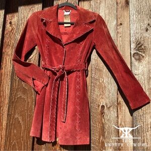 Wet Seal Red Suede Jacket Sz SS-mana
